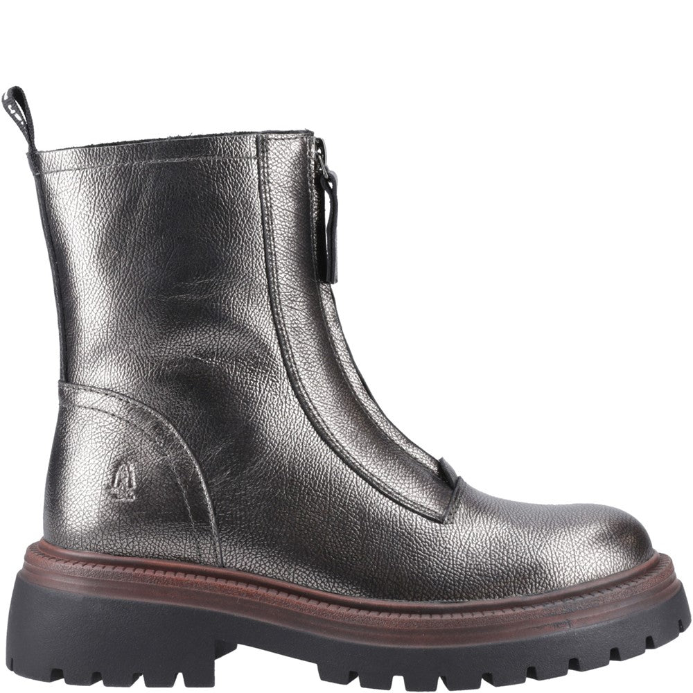 Hush Puppies Roxanna Zip Boot Womens Ankle Boots Silver