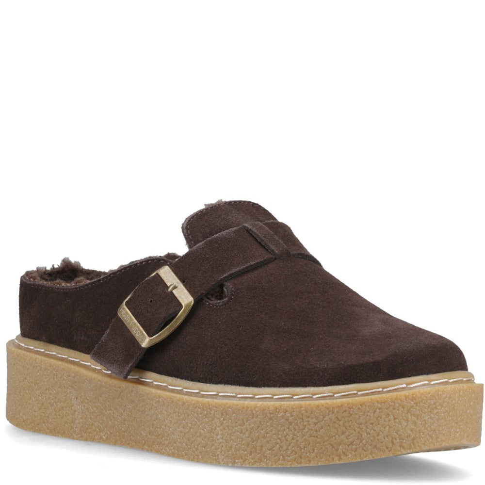 Hush Puppies Blanche Womens Mules Chocolate