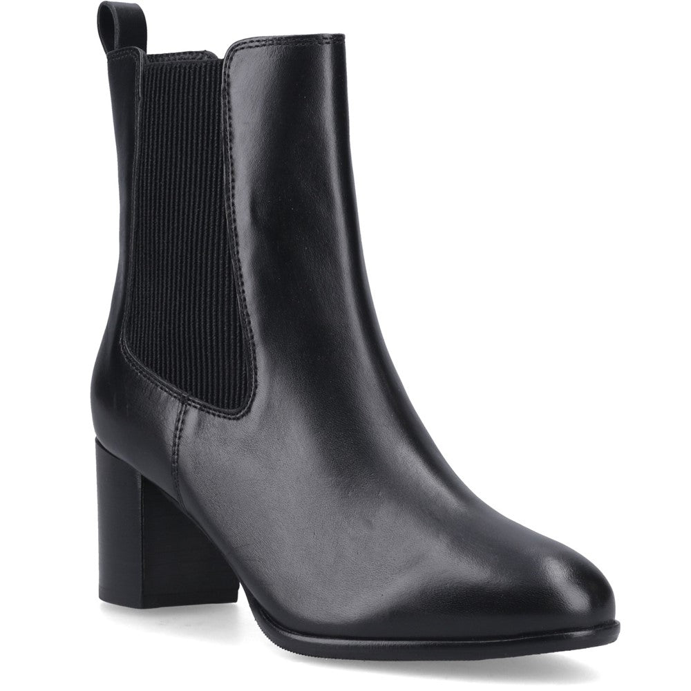 Hush Puppies Camellia Heeled Boot Womens Ankle Boots Black