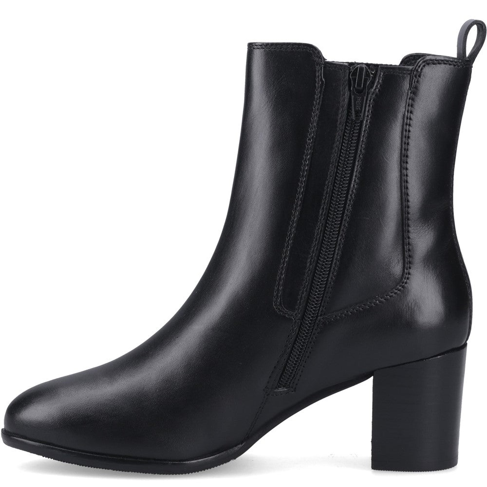 Hush Puppies Camellia Heeled Boot Womens Ankle Boots Black