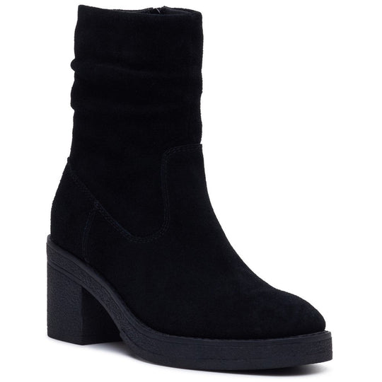 Hush Puppies Flora Ruched Boot Womens Mid Calf Boots Black