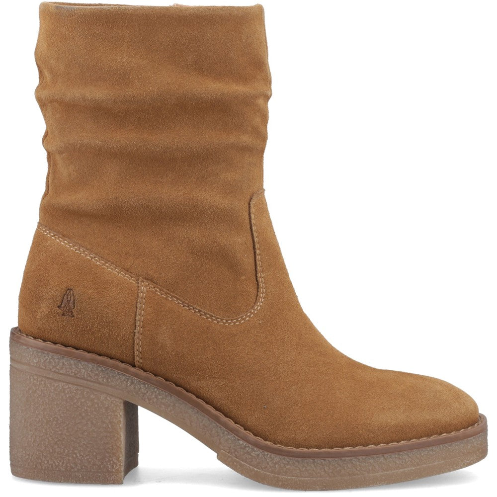 Hush Puppies Flora Ruched Boot Womens Mid Calf Boots Tan