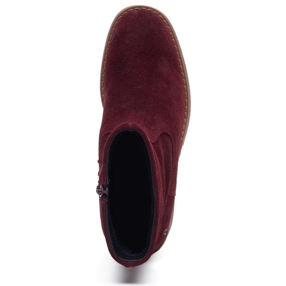 Hush Puppies Flora Ruched Boot Womens Mid Calf Boots Plum