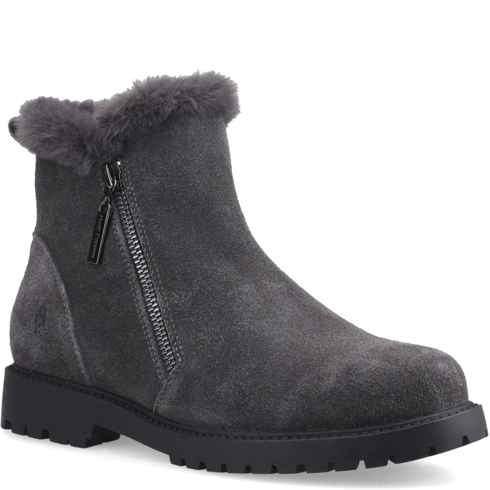 Hush Puppies Hollis Zip Boot Womens Ankle Boots Grey