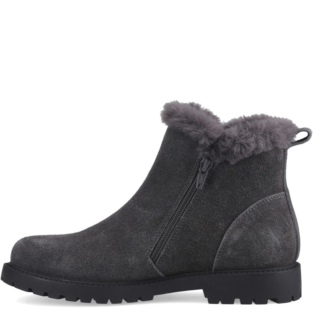 Hush Puppies Hollis Zip Boot Womens Ankle Boots Grey