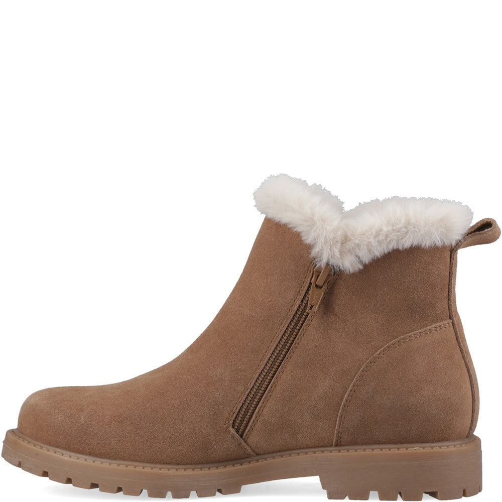 Hush Puppies Hollis Zip Boot Womens Ankle Boots Tan