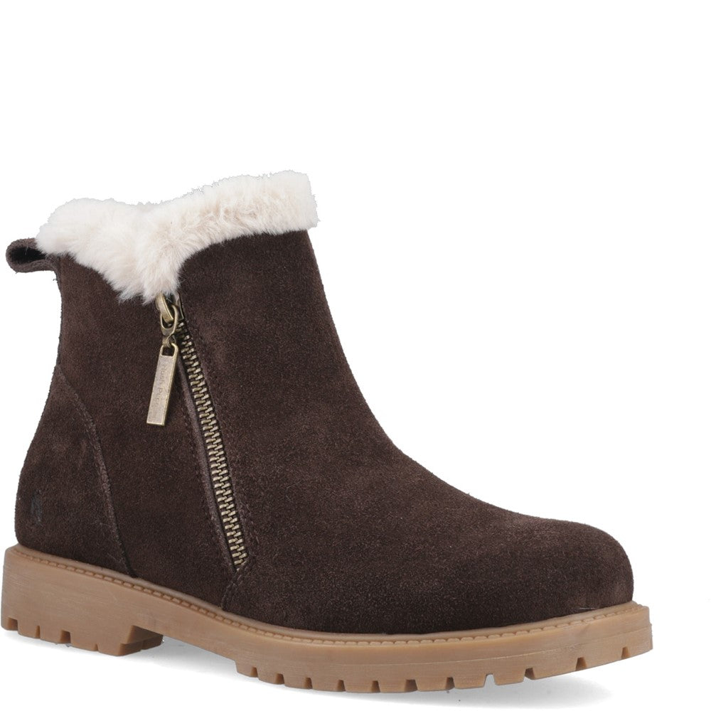 Hush Puppies Hollis Zip Boot Womens Ankle Boots Brown