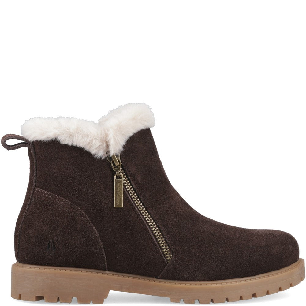 Hush Puppies Hollis Zip Boot Womens Ankle Boots Brown
