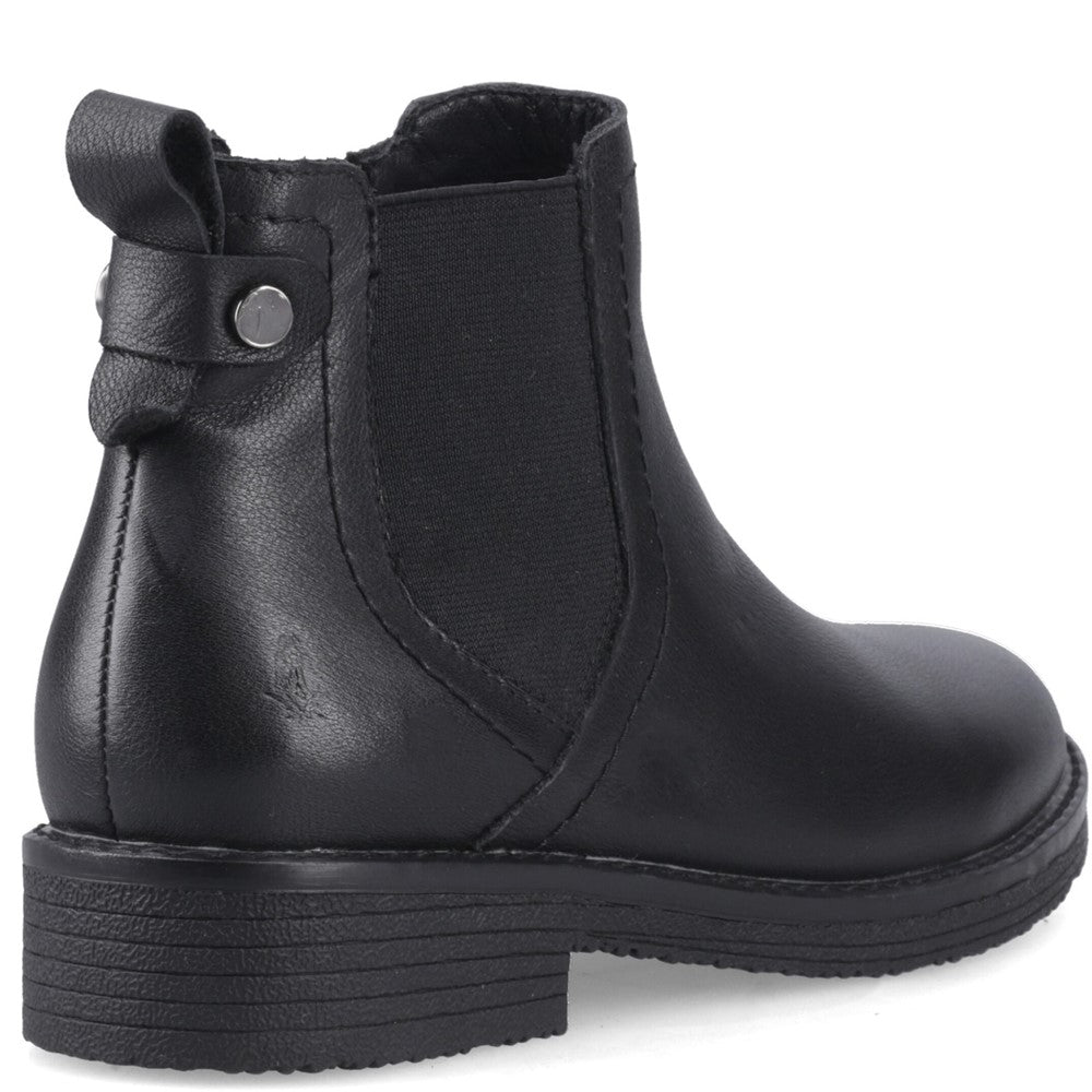 Hush Puppies Maddy Leather Boot Womens Ankle Boots Black