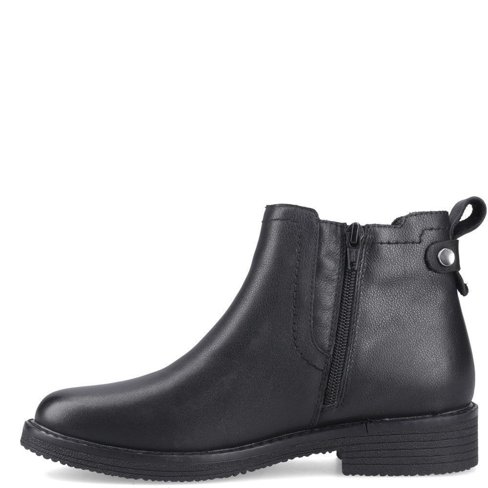 Hush Puppies Maddy Leather Boot Womens Ankle Boots Black