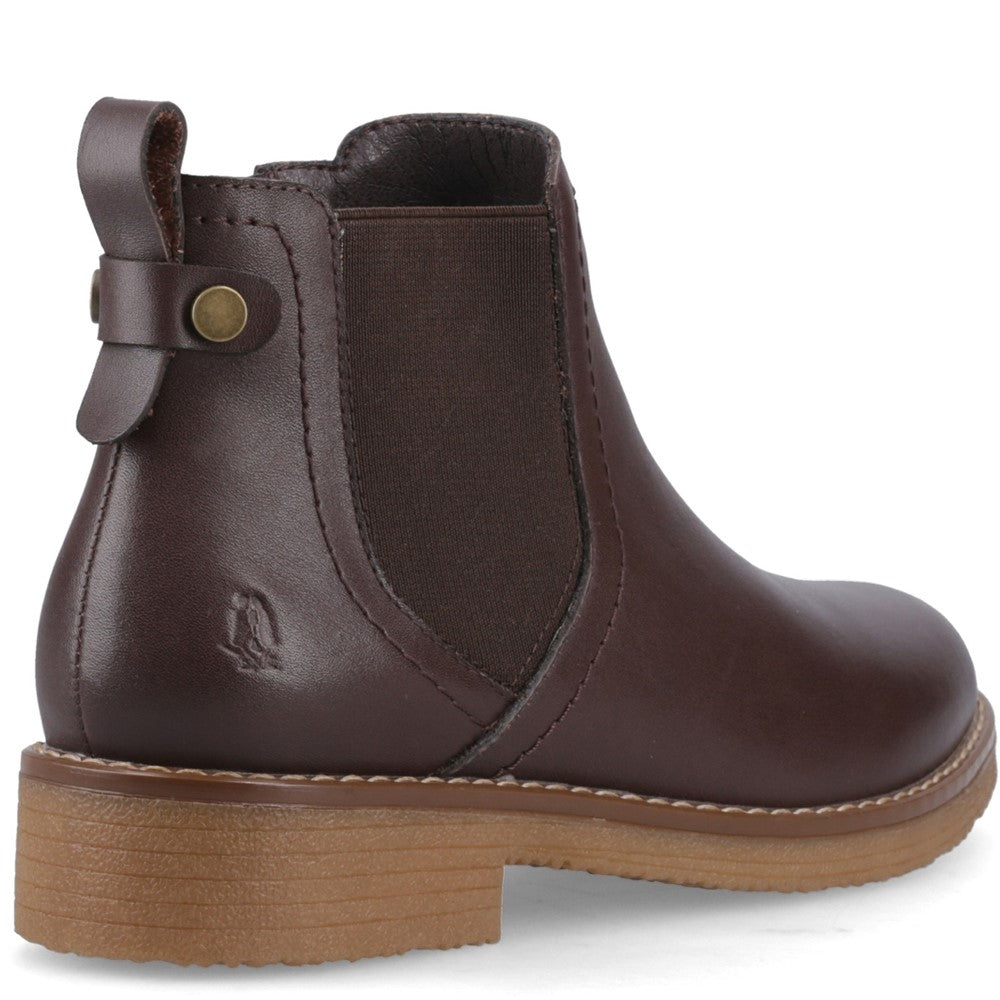 Hush Puppies Maddy Leather Boot Womens Ankle Boots Chocolate