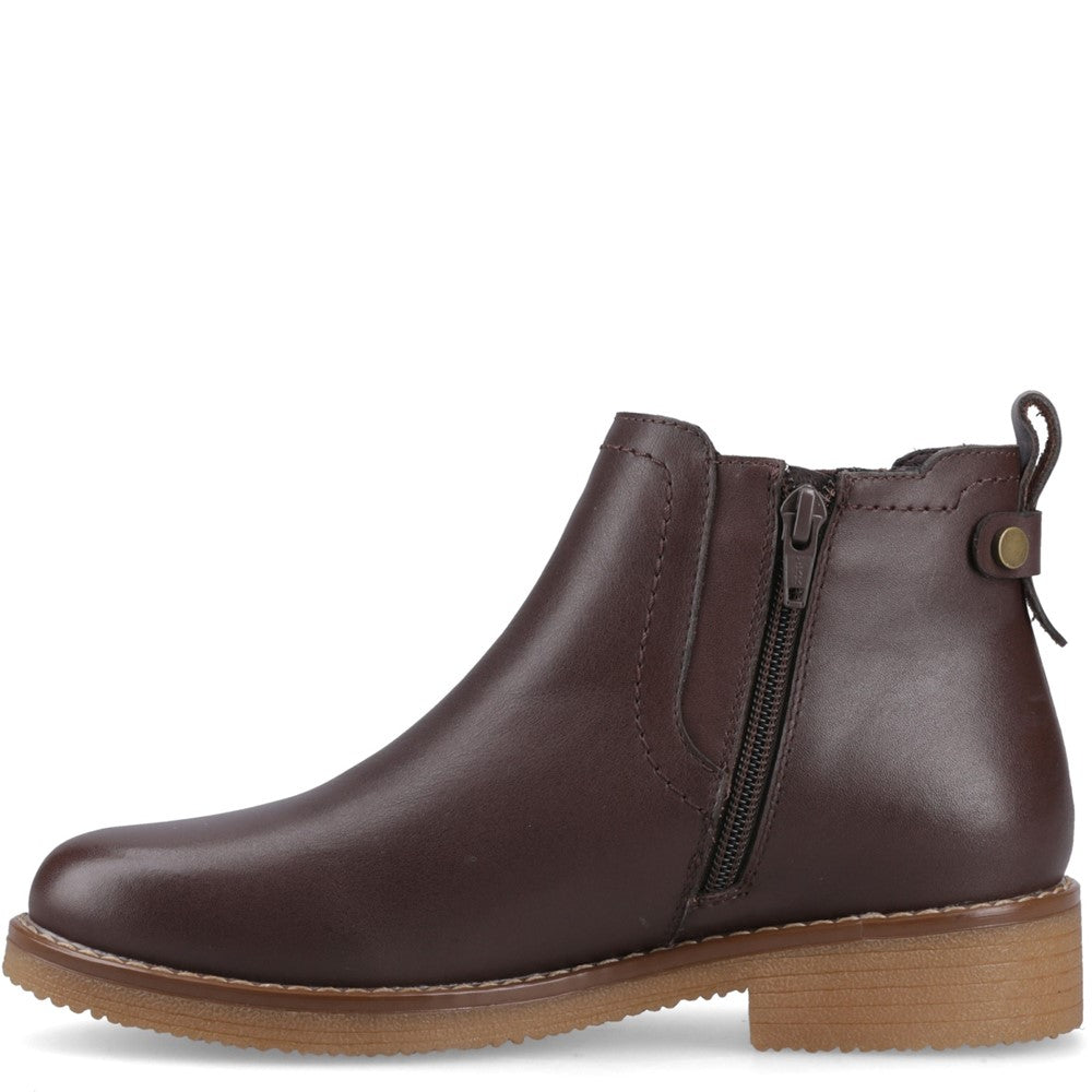 Hush Puppies Maddy Leather Boot Womens Ankle Boots Chocolate