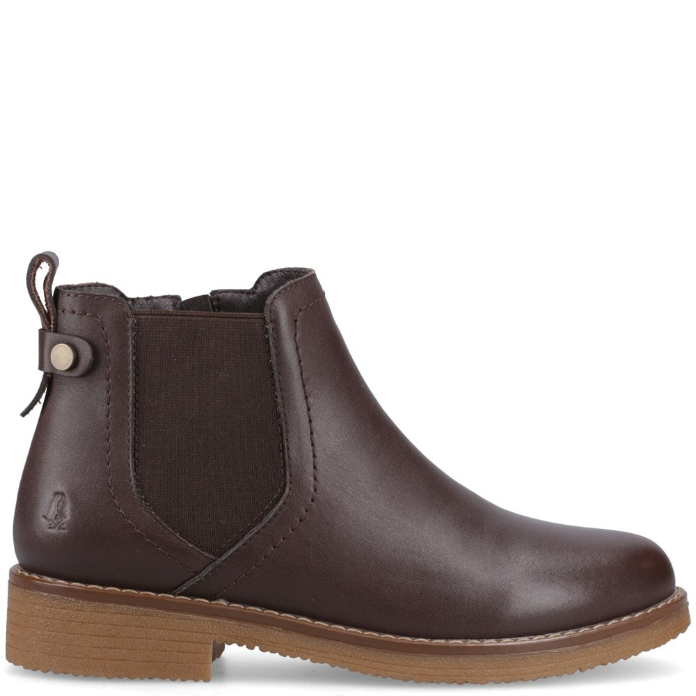 Hush Puppies Maddy Leather Boot Womens Ankle Boots Chocolate