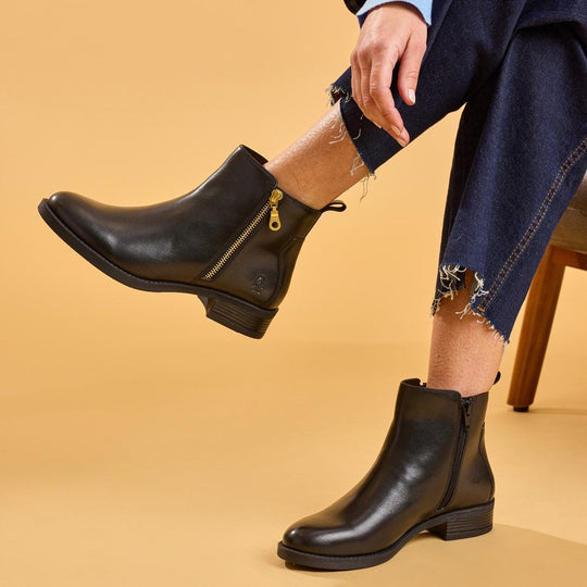 Hush Puppies Perry Zip Boot Womens Ankle Boots Black