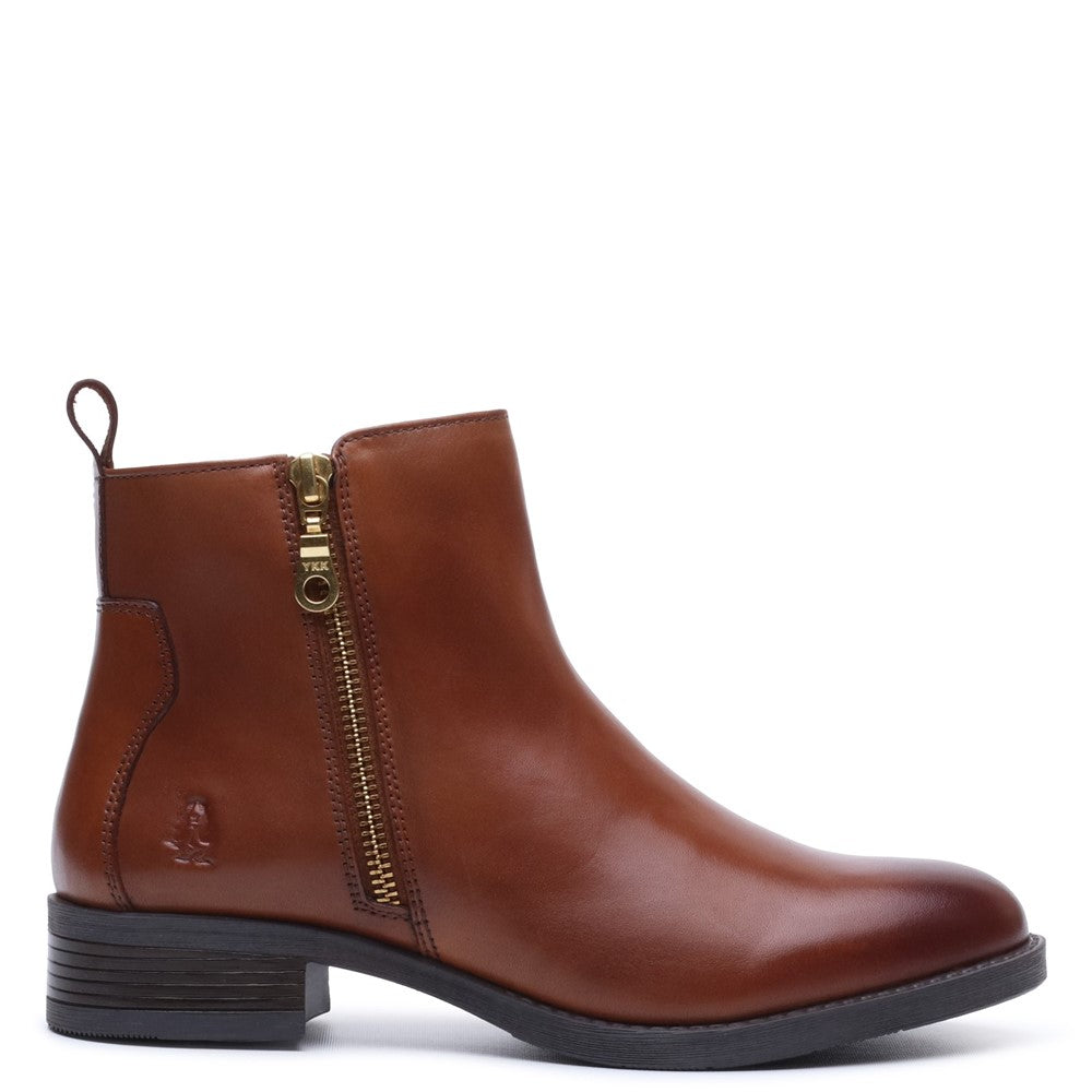 Hush Puppies Perry Zip Boot Womens Ankle Boots Tan