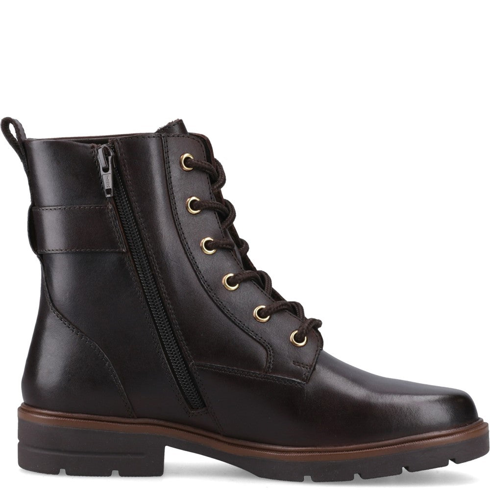 Hush Puppies Teagan Biker Boot Womens Biker Boots Brown