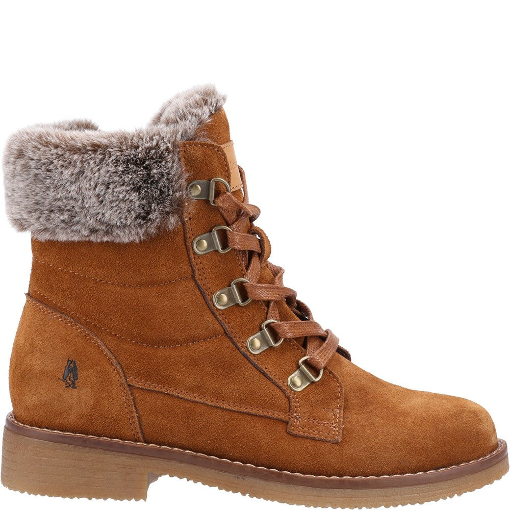 Hush Puppies Florence Wide Fit Boot Womens Ankle Boots Tan