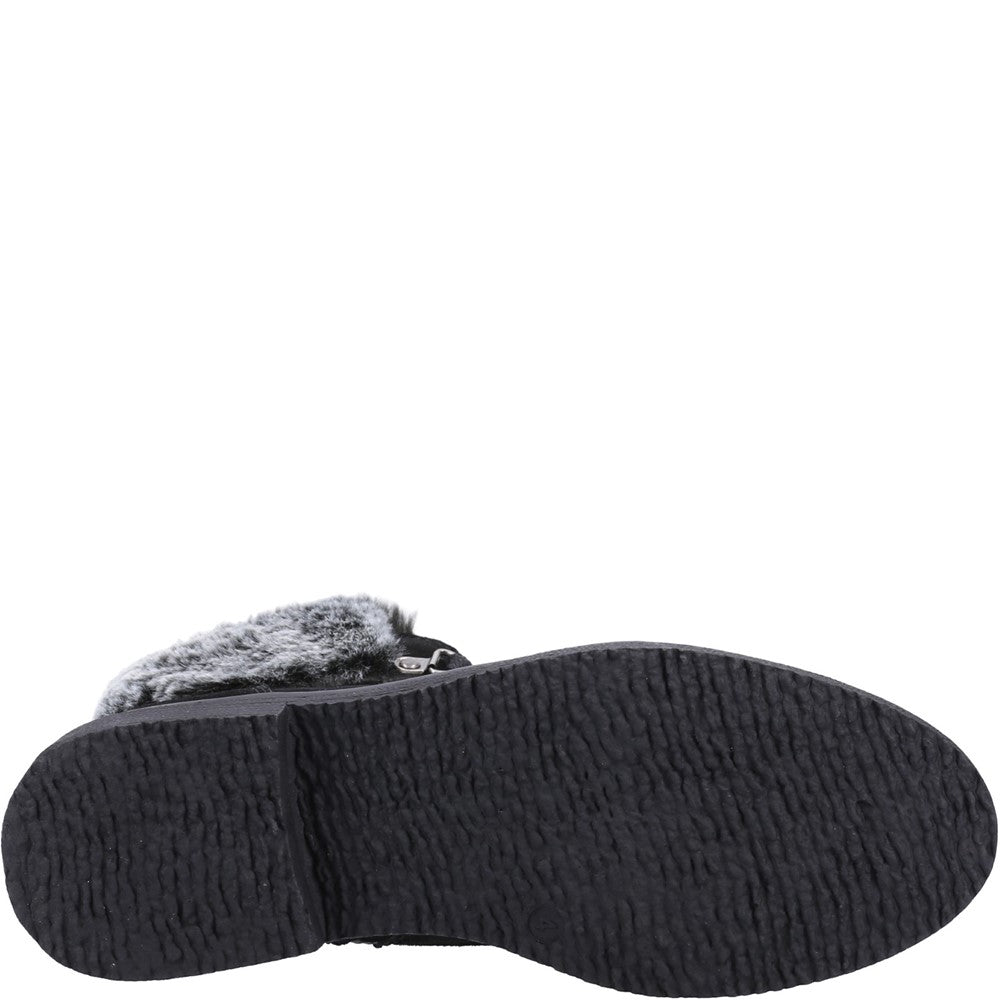 Hush Puppies Florence Wide Fit Boot Womens Ankle Boots Black