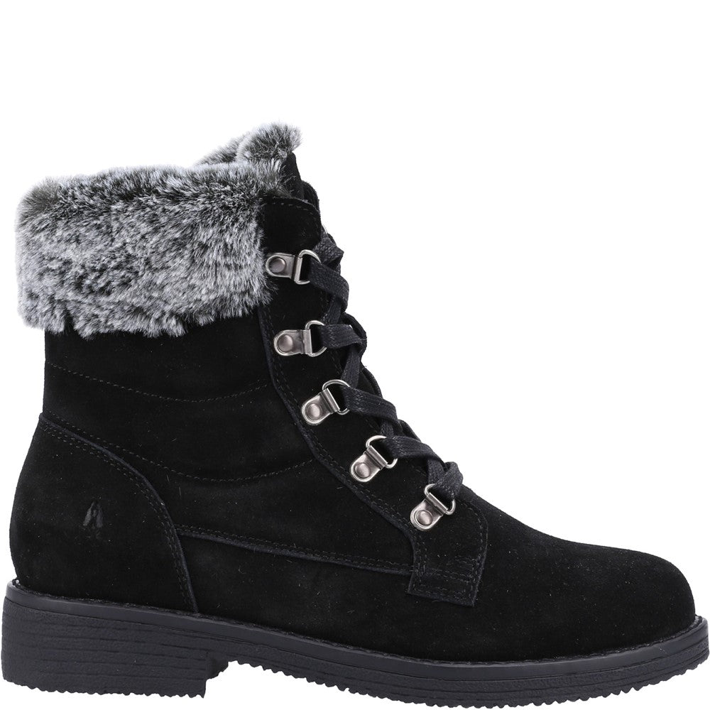 Hush Puppies Florence Wide Fit Boot Womens Ankle Boots Black