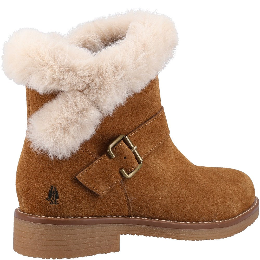Hush Puppies Hannah Wide Fit Boot Womens Ankle Boots Tan