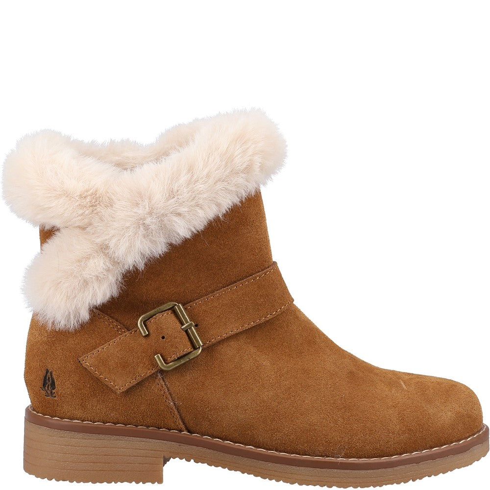 Hush Puppies Hannah Wide Fit Boot Womens Ankle Boots Tan