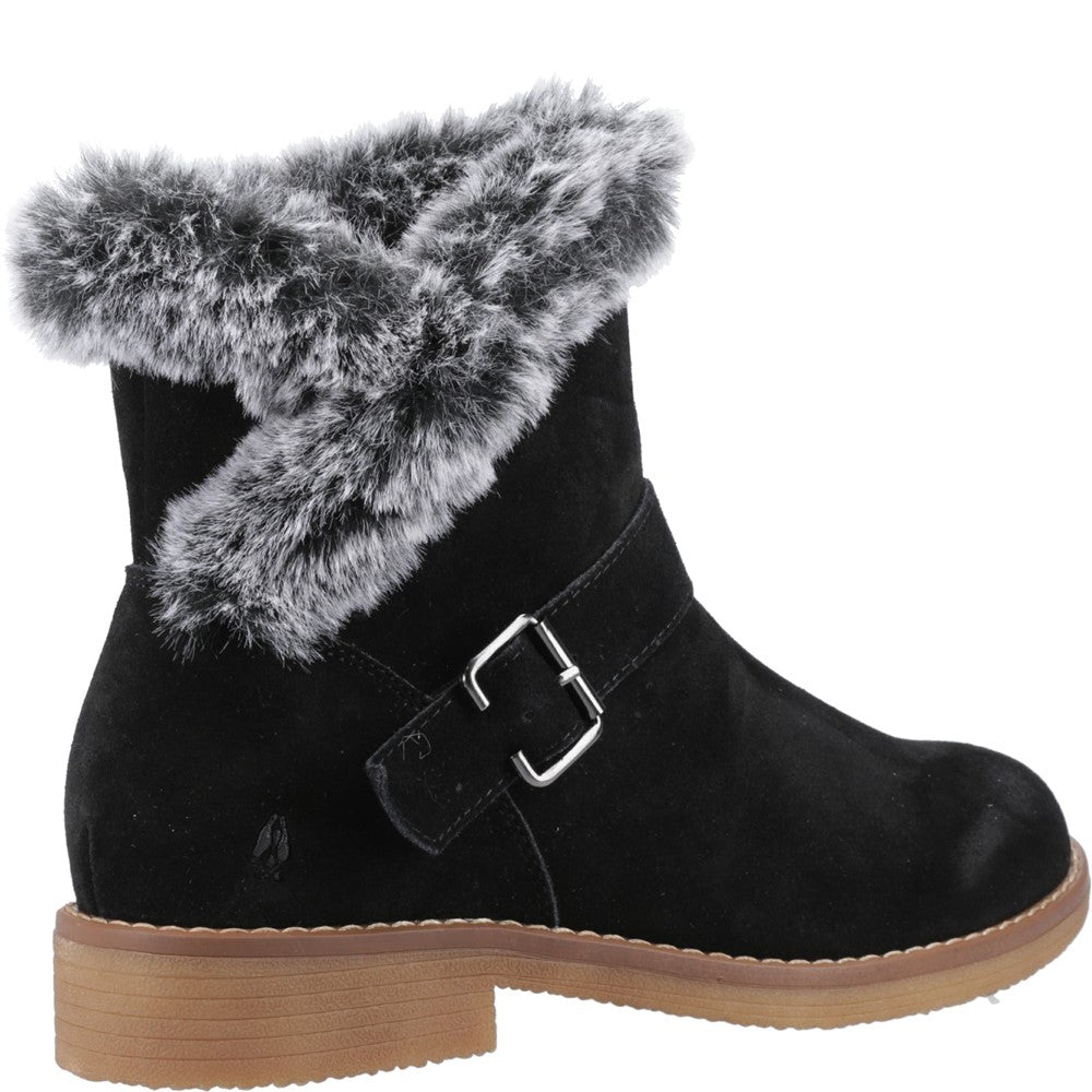 Hush Puppies Hannah Wide Fit Boot Womens Ankle Boots Black