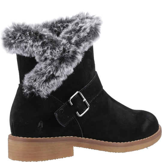Hush Puppies Hannah Wide Fit Boot Womens Ankle Boots Black