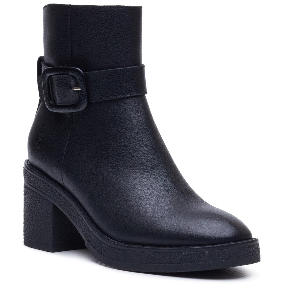 Hush Puppies Fearne Leather Boot Womens Ankle Boots Black