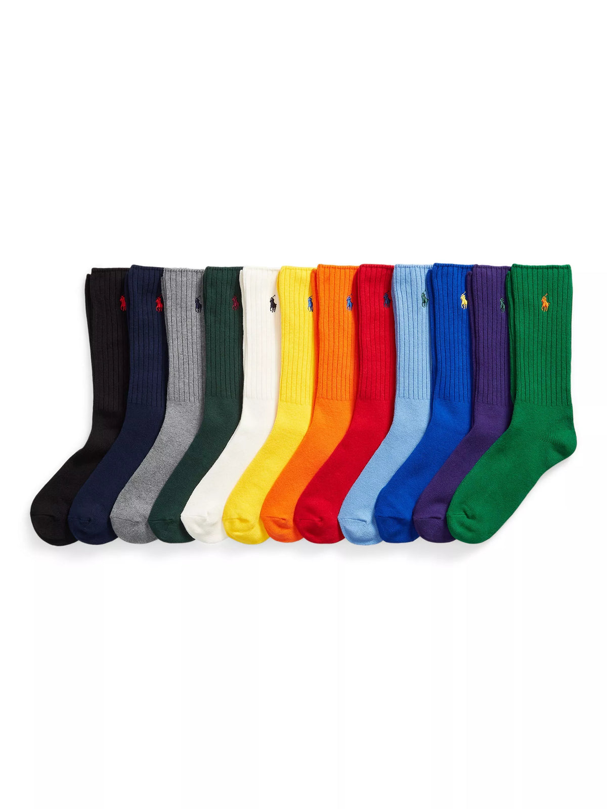 Polo Ralph Lauren CLASSIC CREW Mens Crew Socks Multi