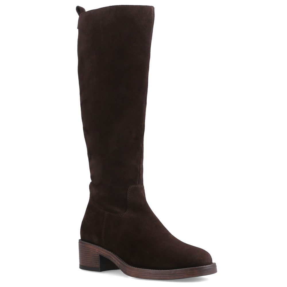 Hush Puppies ANTONIA SUEDE LONG BOOT Womens Tall Boots Chocolate
