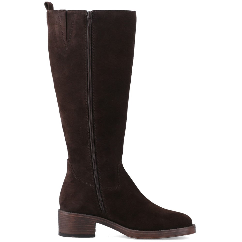 Hush Puppies ANTONIA SUEDE LONG BOOT Womens Tall Boots Chocolate
