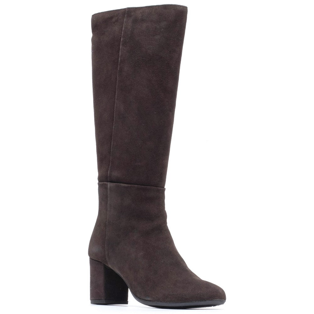 Hush Puppies Oprah Suede Long Boot Womens Tall Boots Chocolate