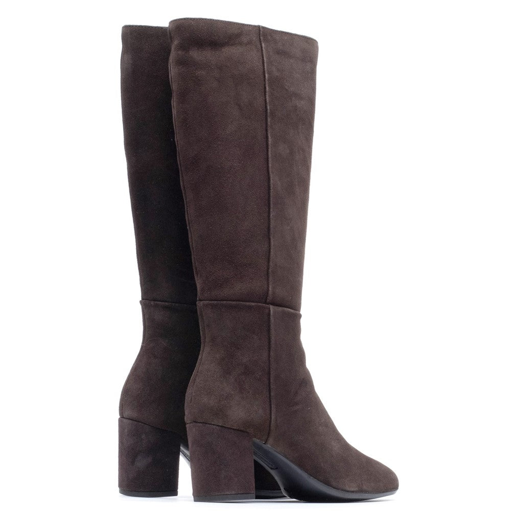 Hush Puppies Oprah Suede Long Boot Womens Tall Boots Chocolate