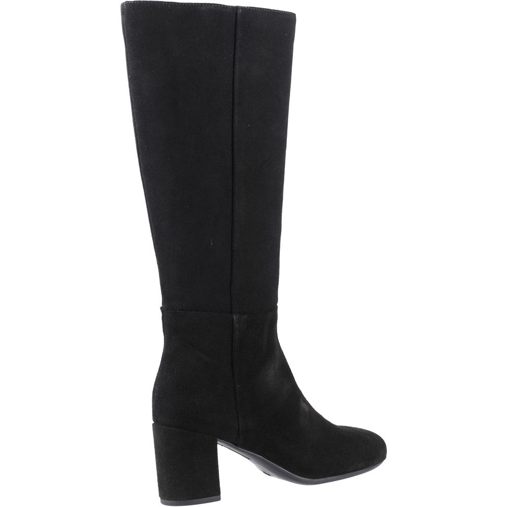 Hush Puppies Oprah Suede Long Boot Womens Tall Boots Black