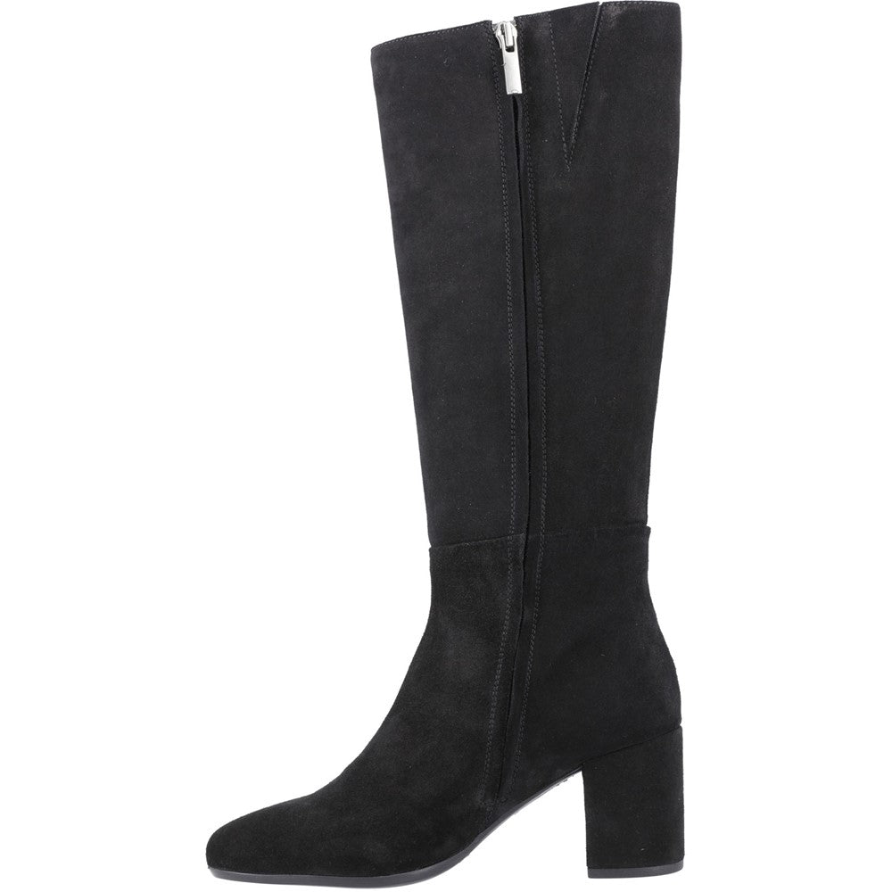 Hush Puppies Oprah Suede Long Boot Womens Tall Boots Black