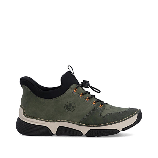 Rieker 45963 Womens Slip-On Trainers Forest/Moss/Black
