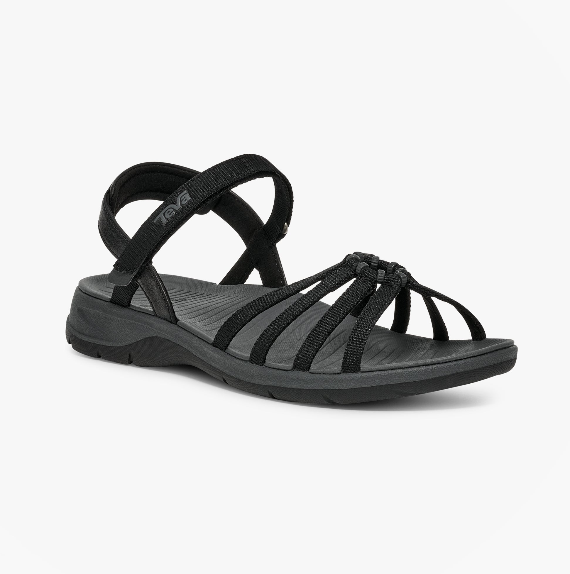 Teva TIRRATRAVELER Womens Cross Strap Sandals Black