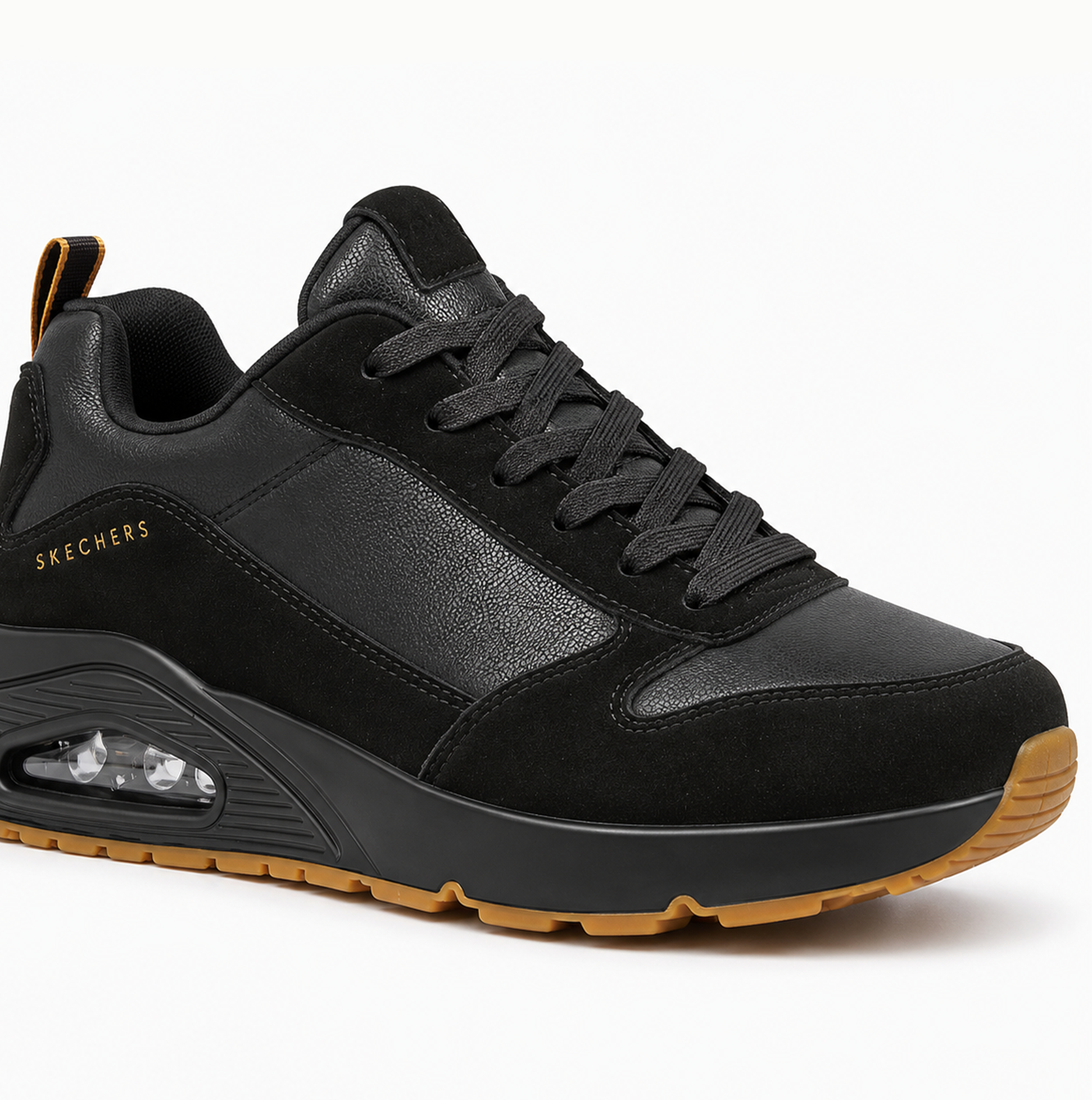 Skechers UNO - STACRE Mens Casual Trainers Black