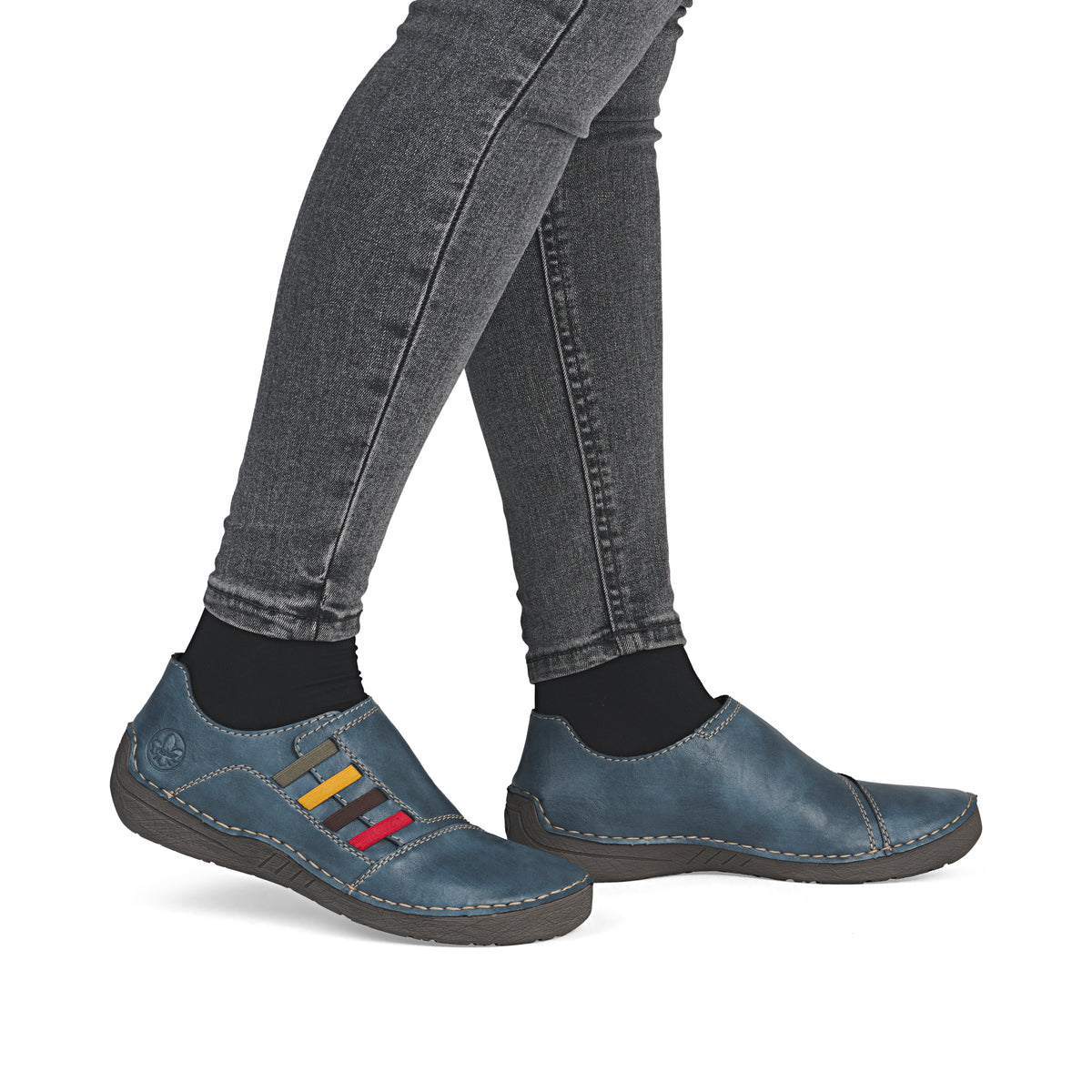 Rieker 52560 Womens Slip-On Shoes Royal
