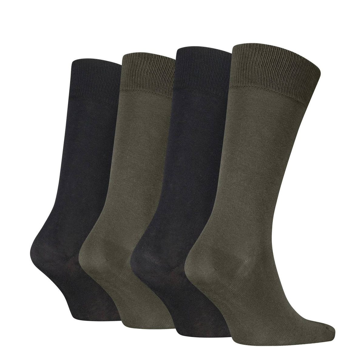 Calvin Klein 4 Pack Giftbox Classic Mens Crew Socks Olive Green