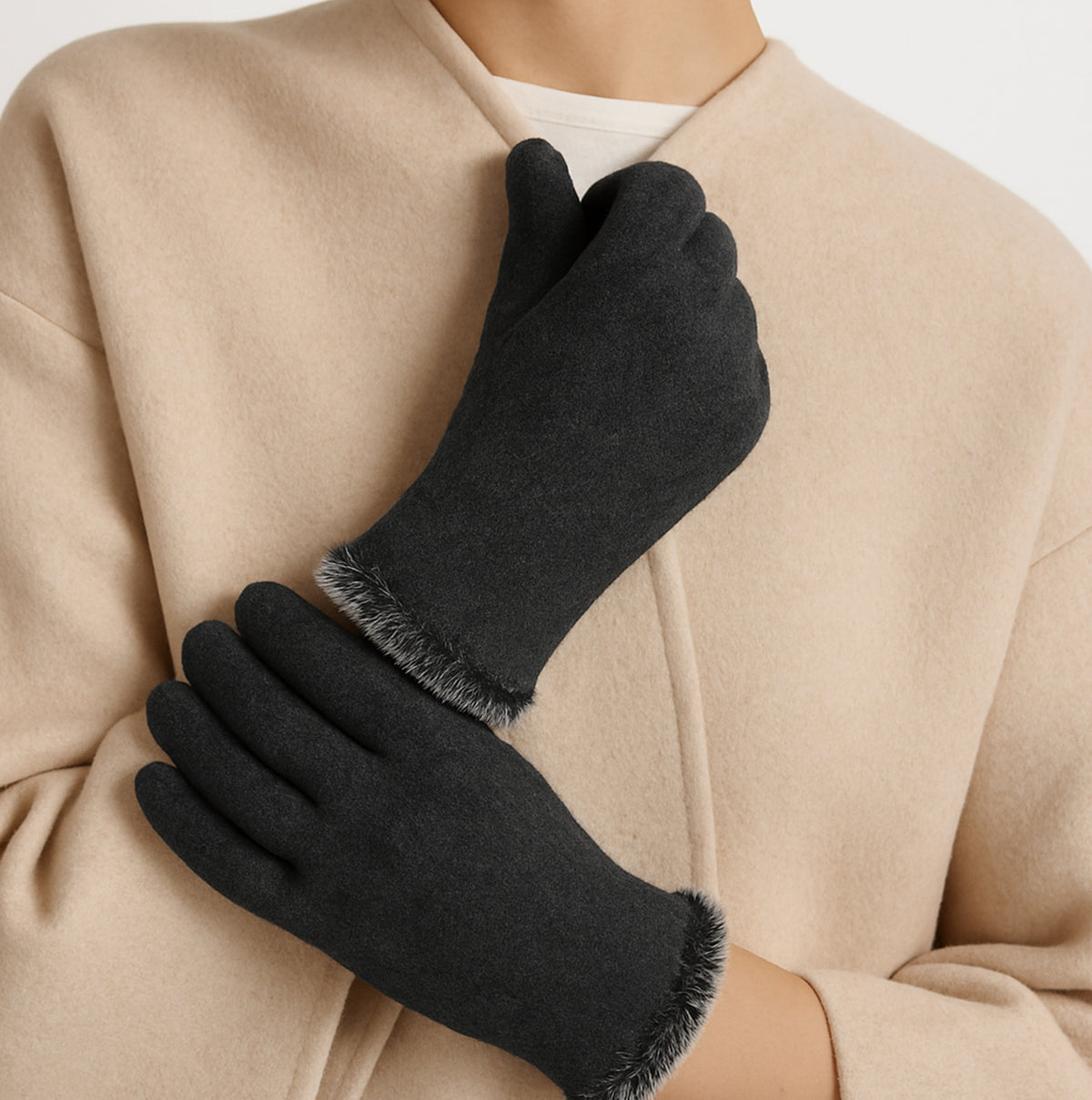 THERMAL SMARTOUCH CUFFED Womens Gloves Black