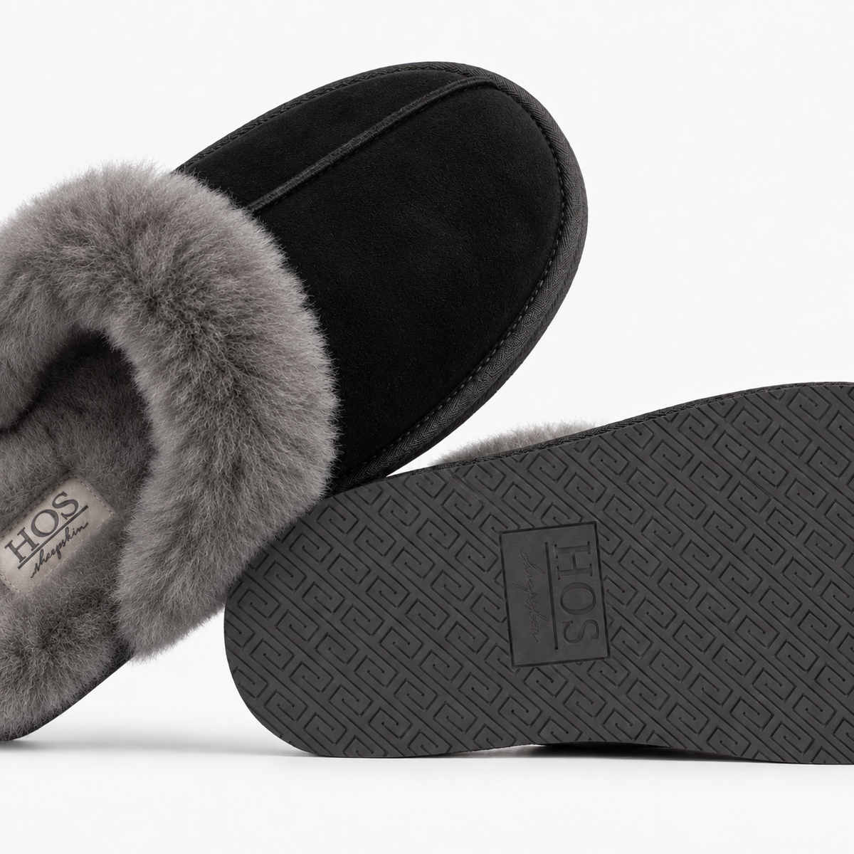 HOS Sheepskin AYLA Womens Mules Black
