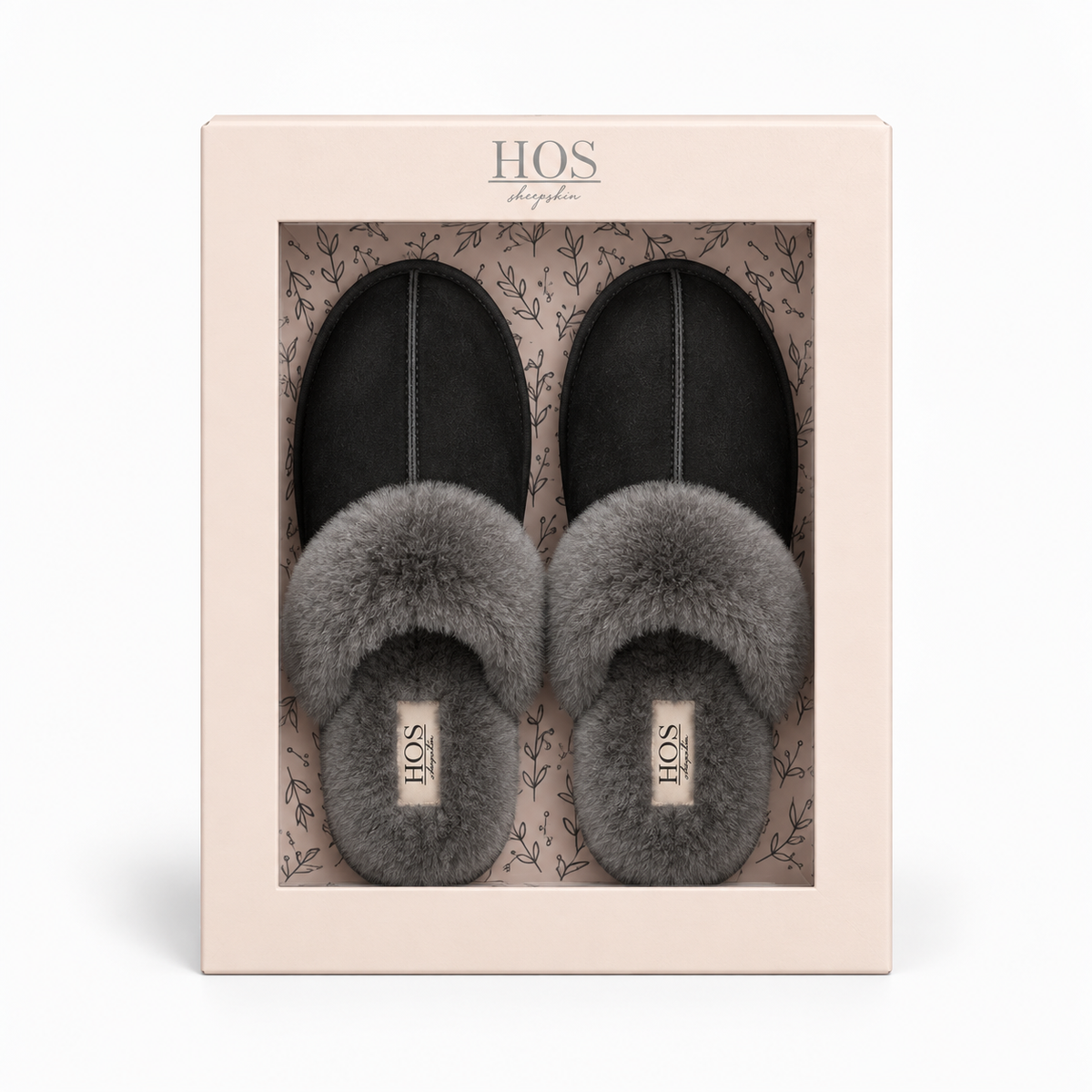 HOS Sheepskin AYLA Womens Mules Black