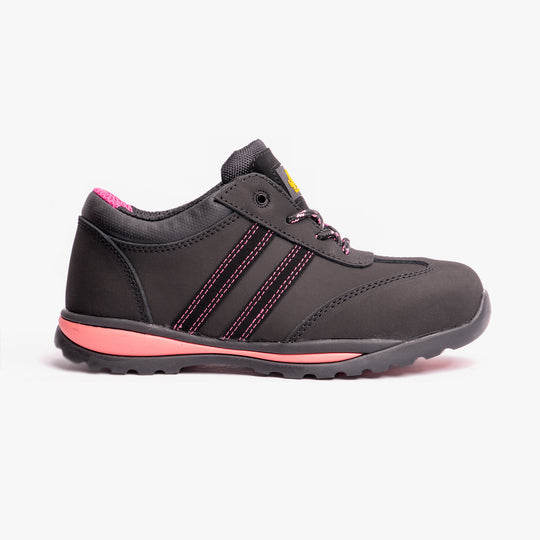 Amblers Safety FS47 Ladies Steel Toe Safety Trainers Black/Pink