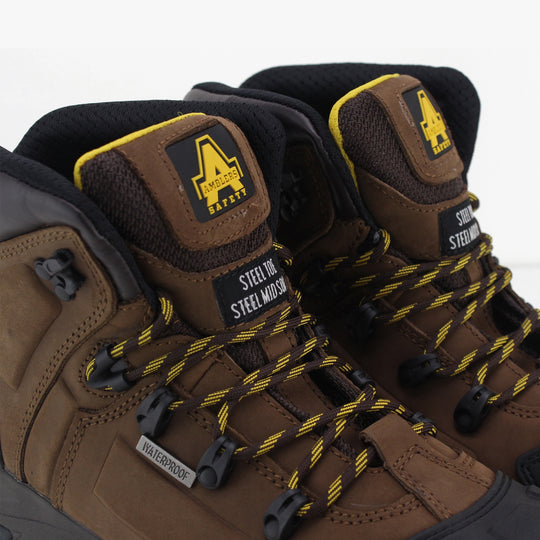 Amblers Safety FS39 Mens Waterproof Steel Toe Safety Boots Brown