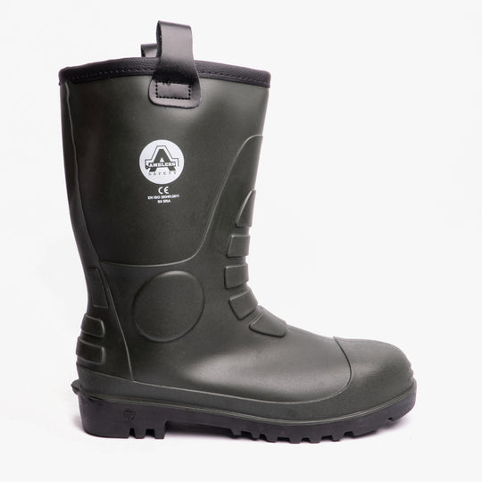 Amblers Safety FS97 Unisex Steel Toe Safety Rigger Boots Green