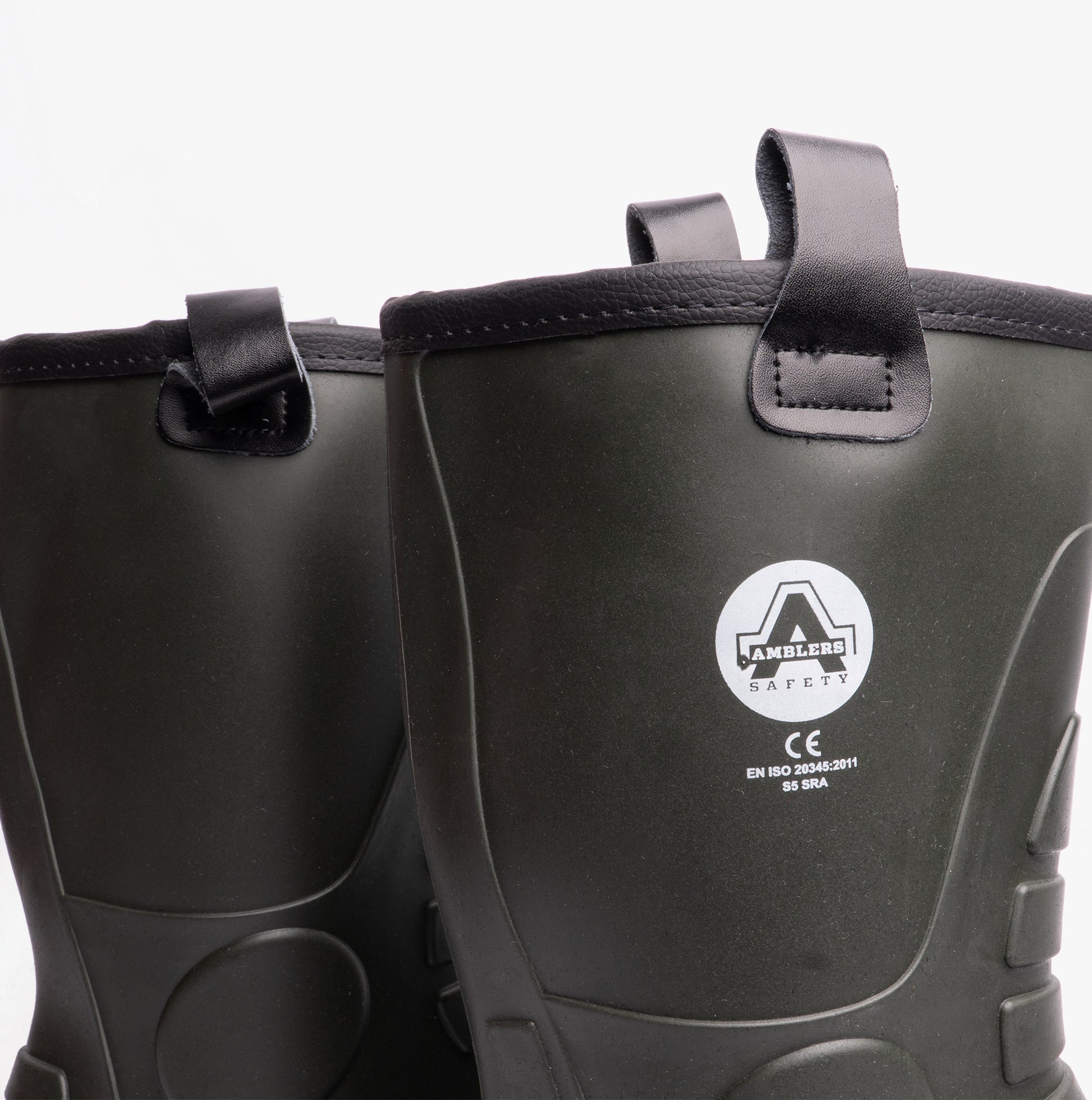 Amblers Safety FS97 Unisex Safety Rigger Wellington Boots Green