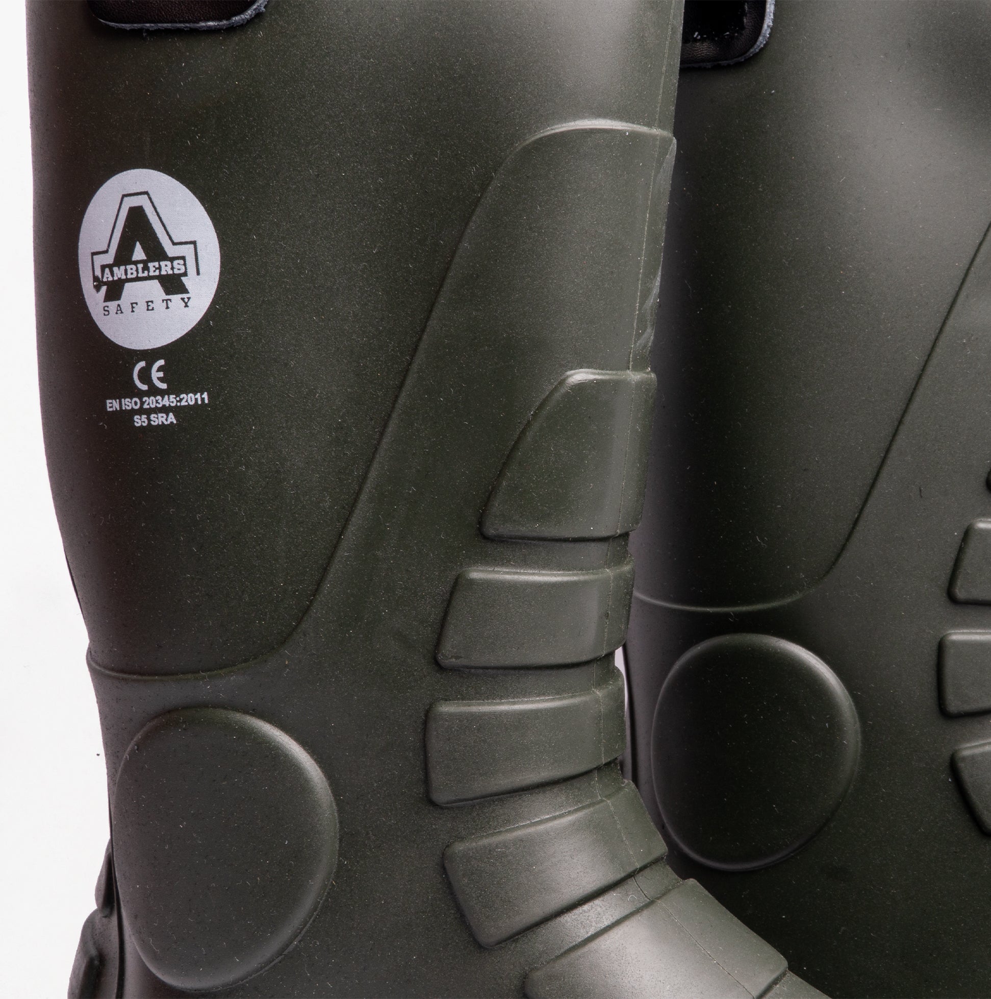 Amblers Safety FS97 Unisex Safety Rigger Wellington Boots Green