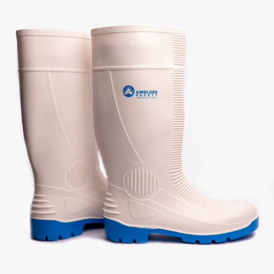 Amblers Safety FS98 Unisex Steel Toe Safety Wellington Boots White