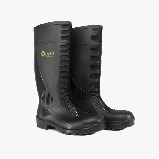 Amblers Safety FS100 Unisex Steel Toe Safety Wellington Boots Black